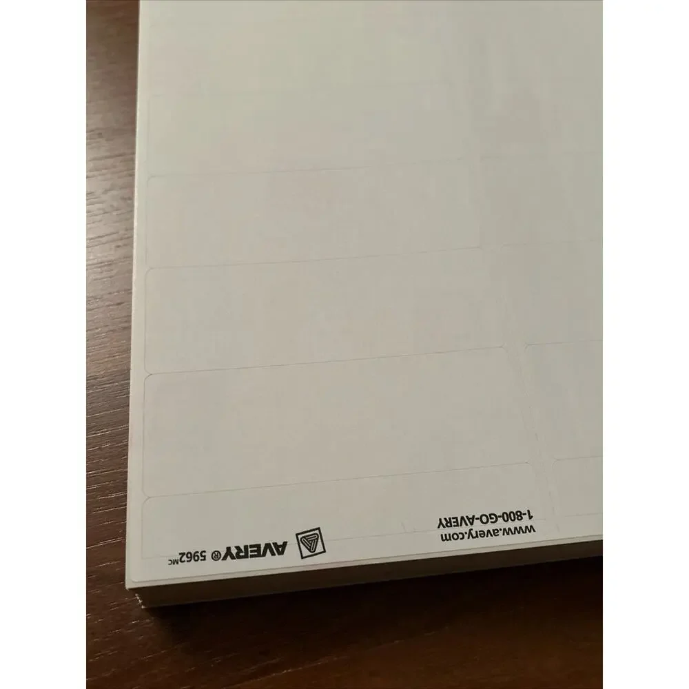 Avery 5962 Easy Peel Laser Printer Address Labels 1-1/3